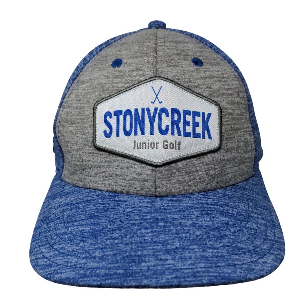 Pukka Men's Strapback Hat Blue Gray Size OS Embroidered Stony Creek Junior Golf